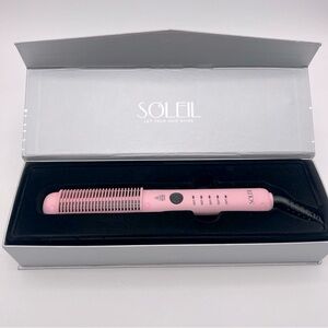 New Soleil Baby Pink Styling Comb Heat Brush